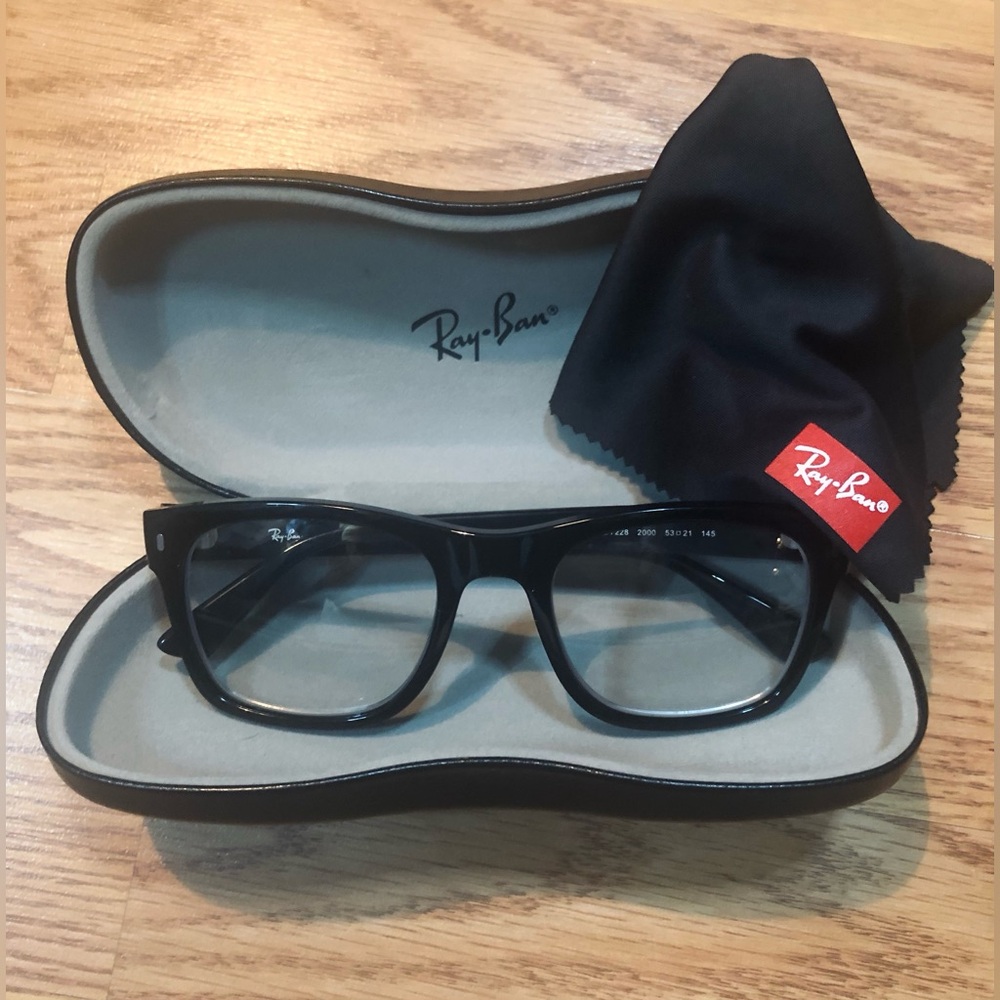 Ray-Ban RB 7228 2000 Gloss Black Eyeglasses Frames 53-21 145 w Original Box